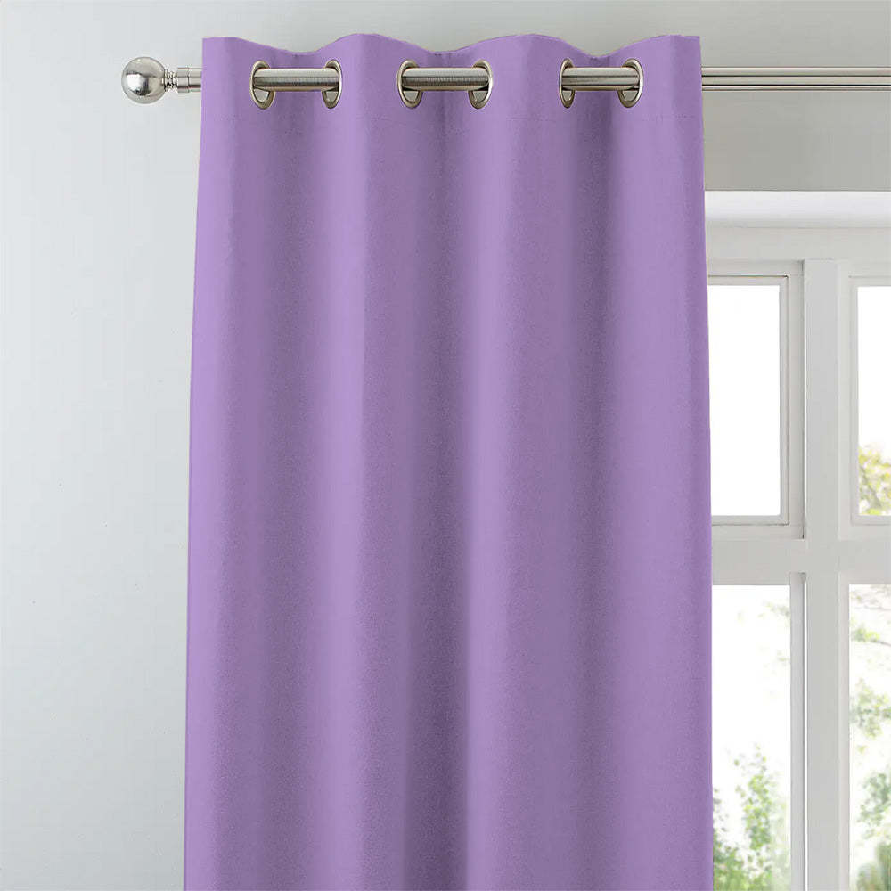 Jacquard Room Darkening Curtains in Heather Purple Set Of 2 - (P20)