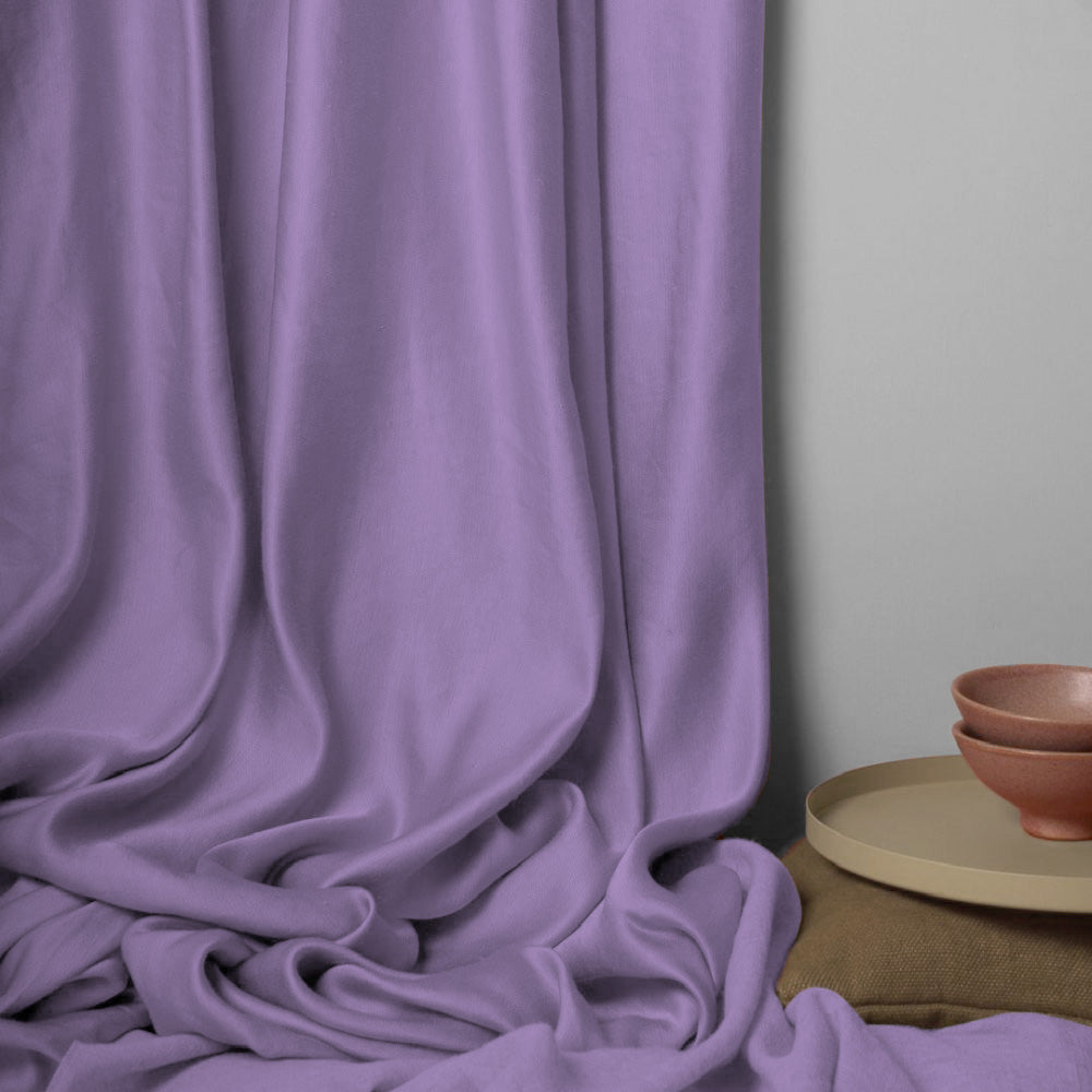Jacquard Room Darkening Curtains in Heather Purple Set Of 2 - (P20)