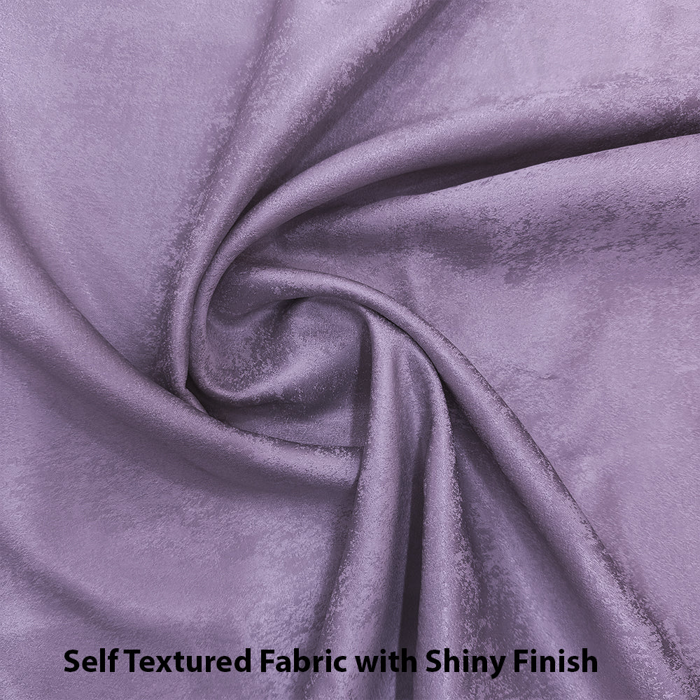 Jacquard Room Darkening Curtains in Heather Purple Set Of 2 - (P20)
