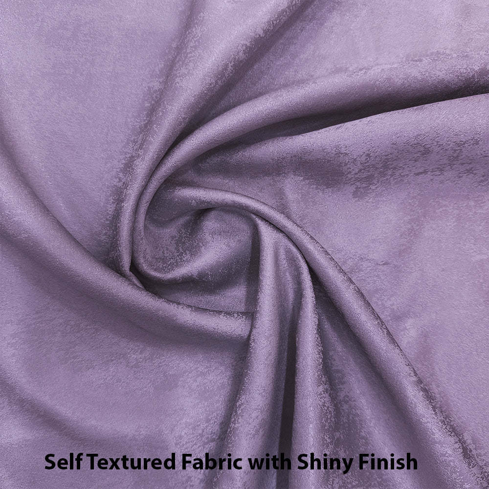 Jacquard Room Darkening Curtains in Heather Purple Set Of 2 - (P20)