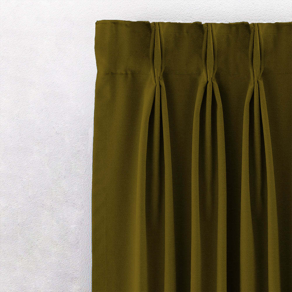 Jacquard Room Darkening Curtains in Army Fatigues Green Set Of 2 - (P202)