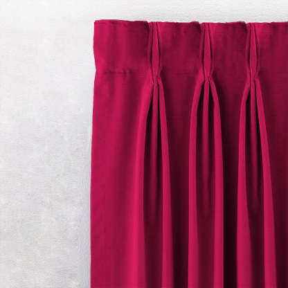 Jacquard Room Darkening Curtains in Ruby Red Set Of 2 - (P205)