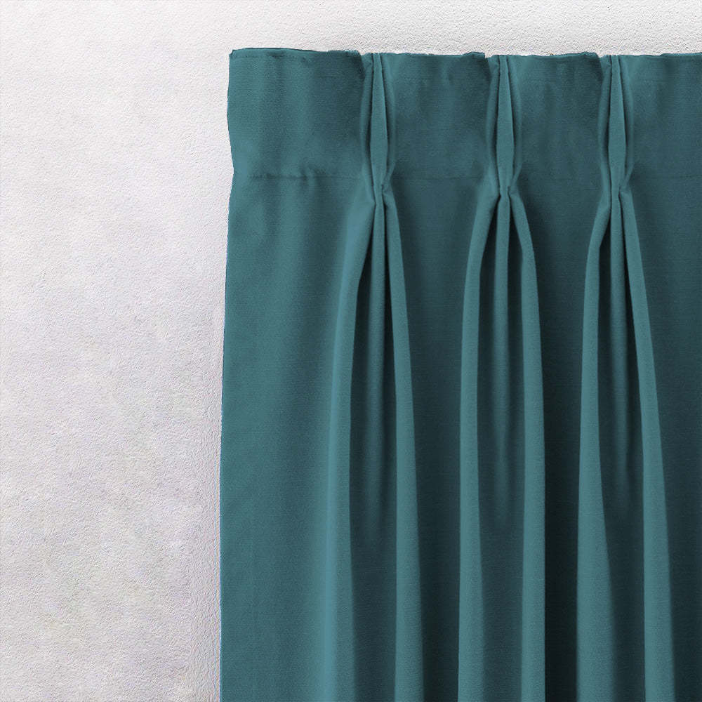 Jacquard Room Darkening Curtains in Pine Blue Set Of 2 - (P21)