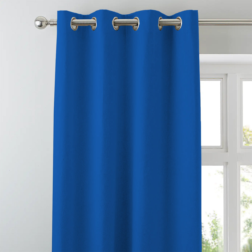 Jacquard Room Darkening Curtains in Sapphire Blue Set Of 2 - (P210)