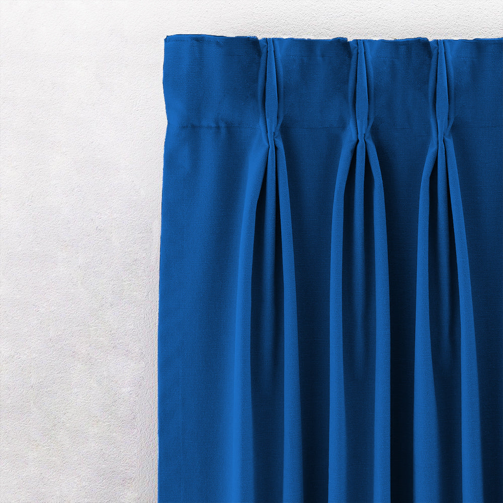 Jacquard Room Darkening Curtains in Sapphire Blue Set Of 2 - (P210)