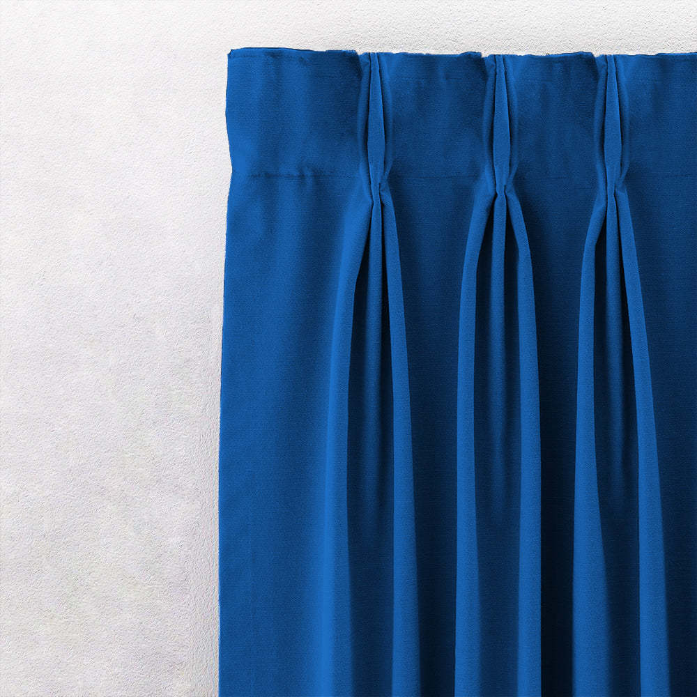 Jacquard Room Darkening Curtains in Sapphire Blue Set Of 2 - (P210)
