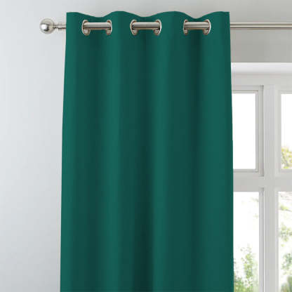 Jacquard Room Darkening Curtains in Castleton Green Set Of 2 - (P212)