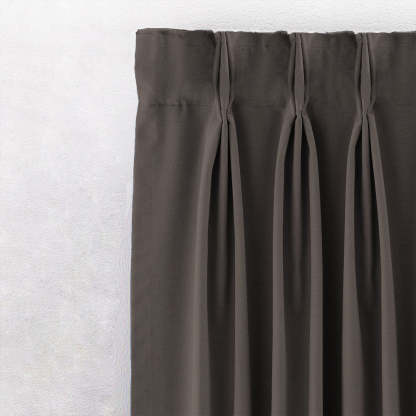 Jacquard Room Darkening Curtains in Dark Chocolate Set Of 2 - (P215)