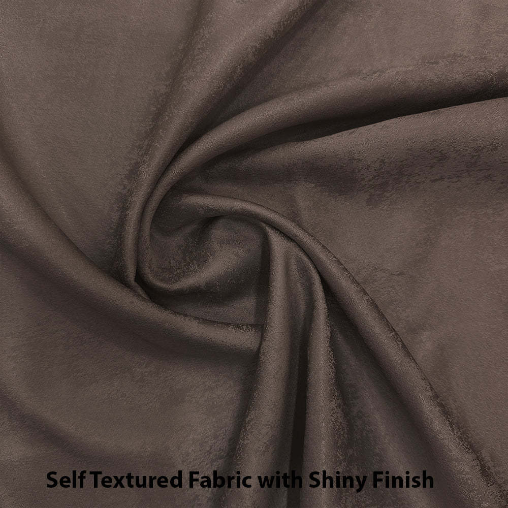 Jacquard Room Darkening Curtains in Dark Chocolate Set Of 2 - (P215)