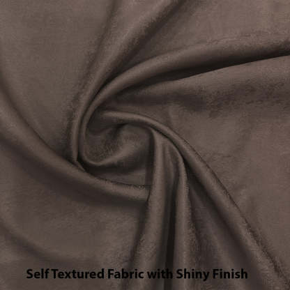 Jacquard Room Darkening Curtains in Dark Chocolate Set Of 2 - (P215)