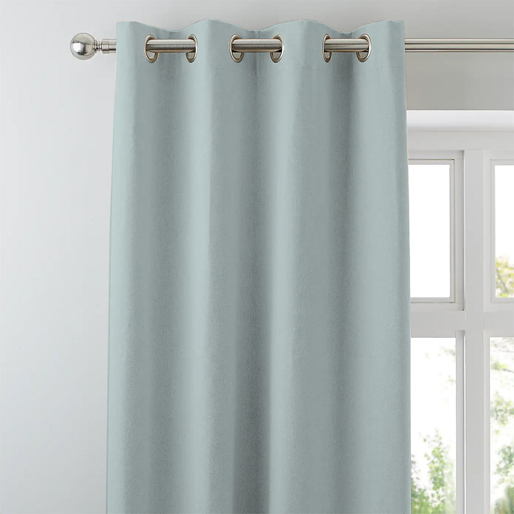 Jacquard Room Darkening Curtains in Polar Blue Set Of 2 - (P222)