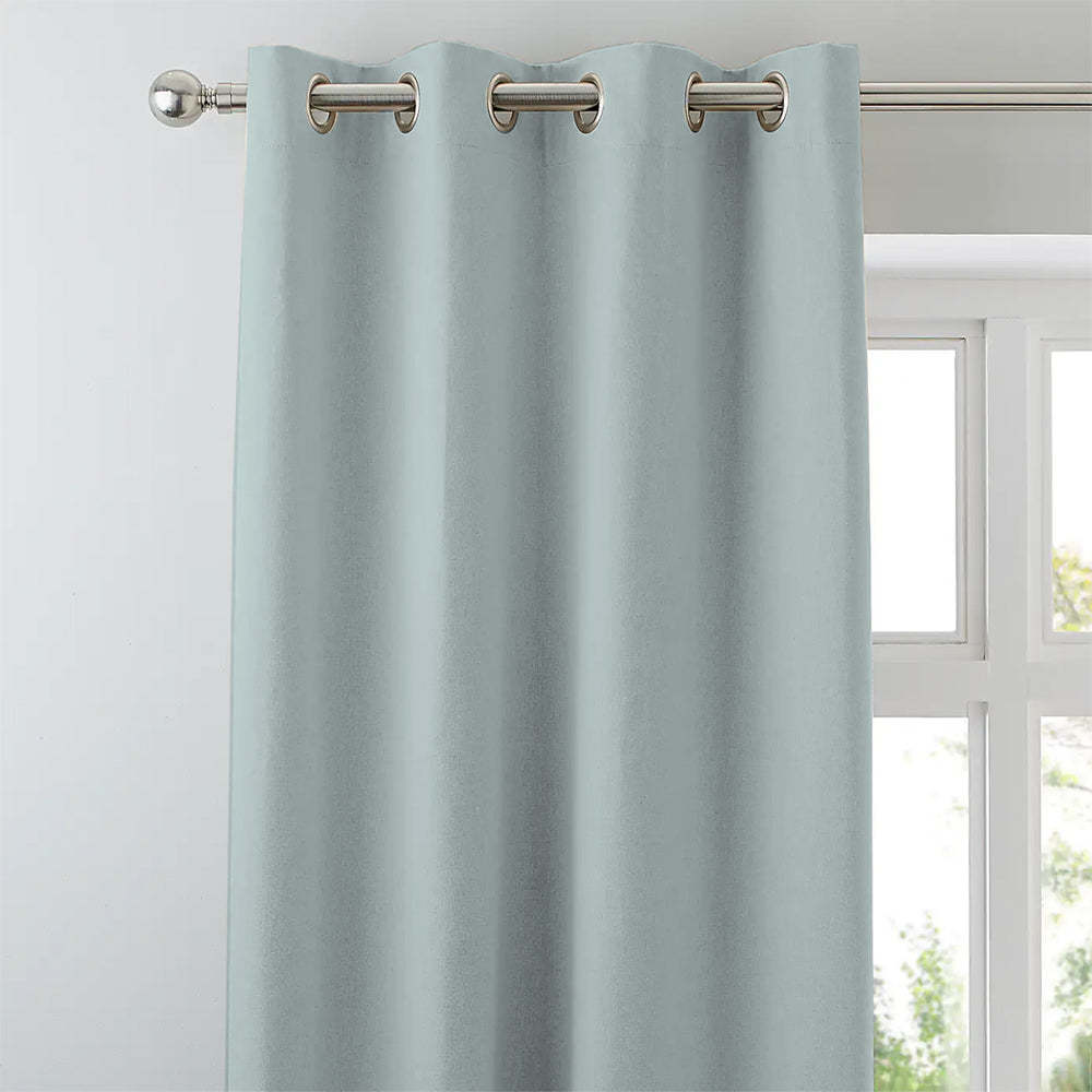 Jacquard Room Darkening Curtains in Polar Blue Set Of 2 - (P222)