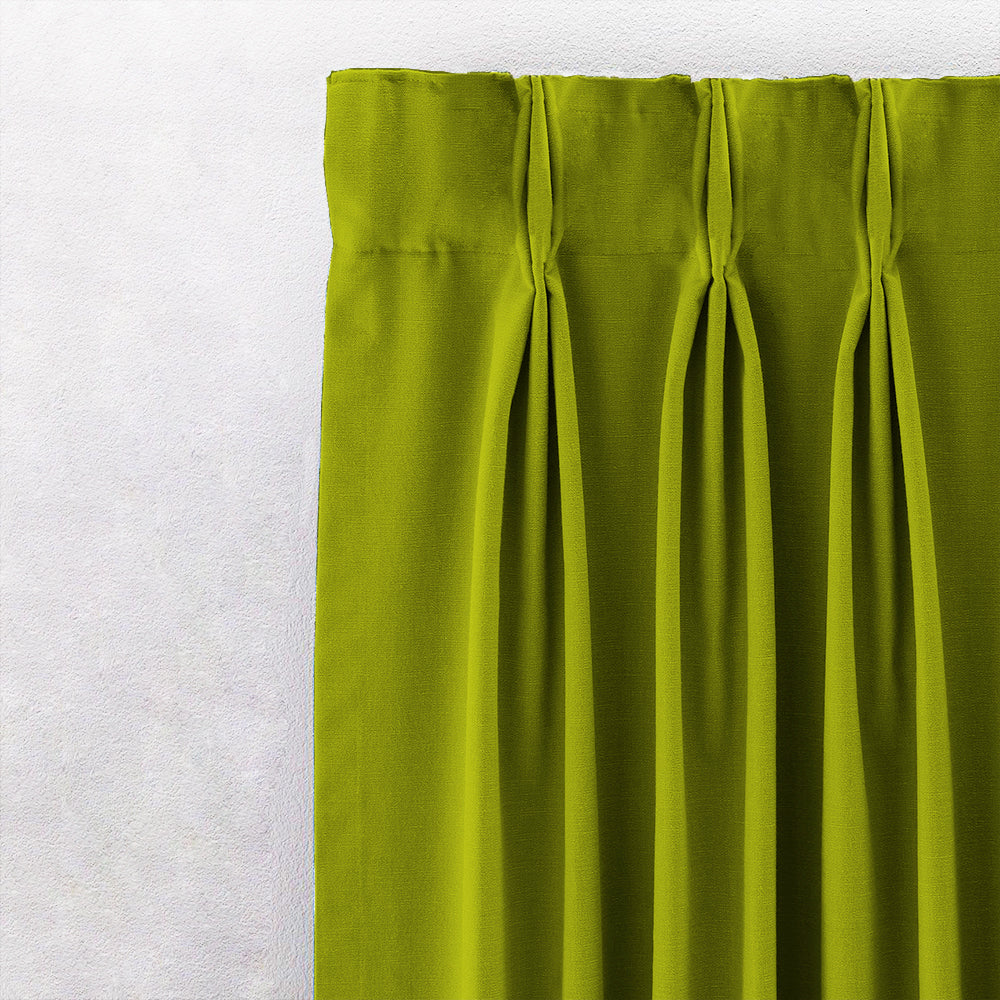 Jacquard Room Darkening Curtains in Poison Green Set Of 2 - (P223)