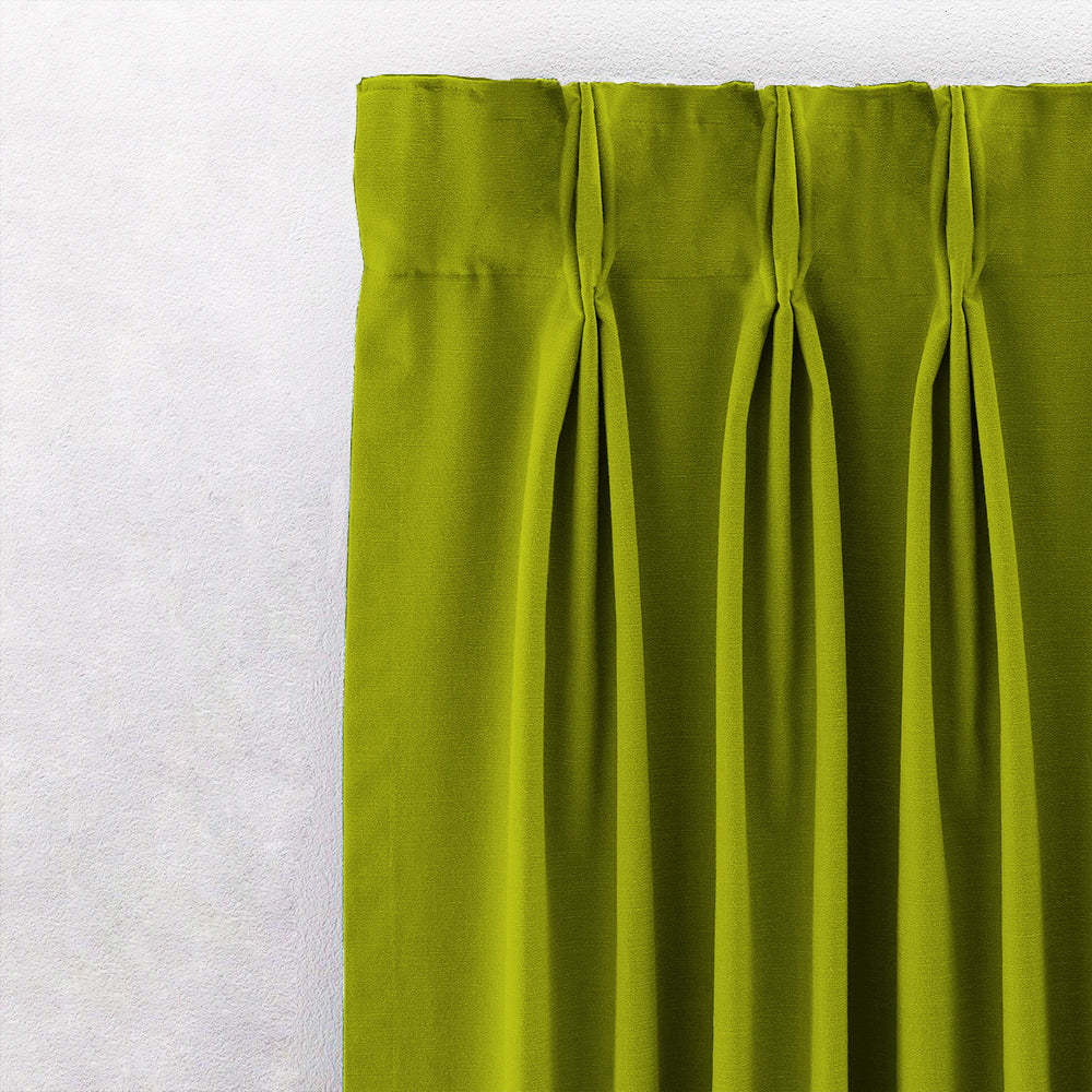 Jacquard Room Darkening Curtains in Poison Green Set Of 2 - (P223)