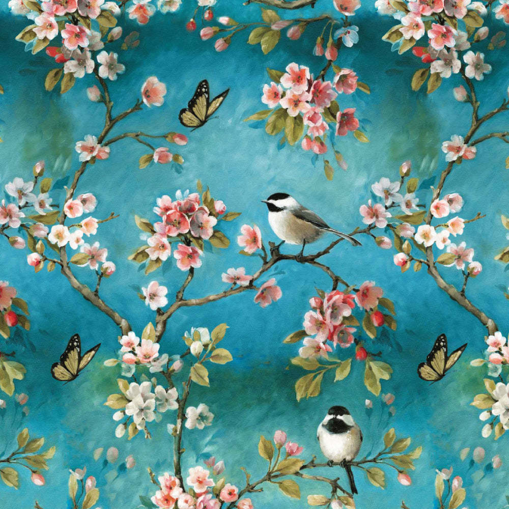 Floral Fantasy Floral & Ombre Print Combination Room Darkening Curtains Set Of 4 Door Curtain - (225AOMBRE26)
