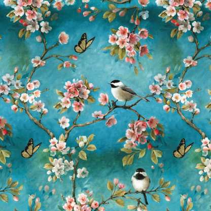 Floral Fantasy Floral & Ombre Print Combination Room Darkening Curtains Set Of 4 Door Curtain - (225AOMBRE26)