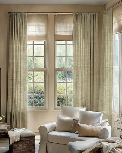 Jupiter Linen Look Soft Heavyweight Sheer Custom Curtain