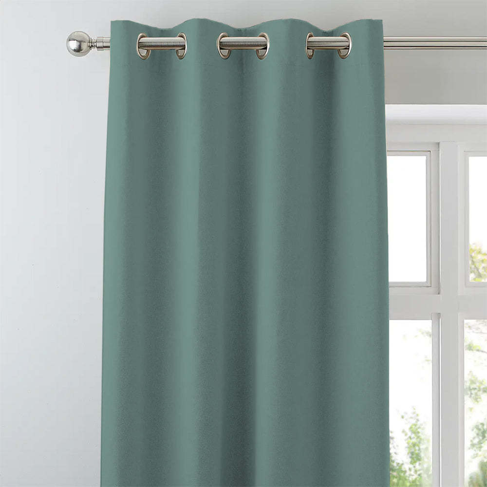 Jacquard Room Darkening Curtains in Mystic Lake Set Of 2 - (P234)