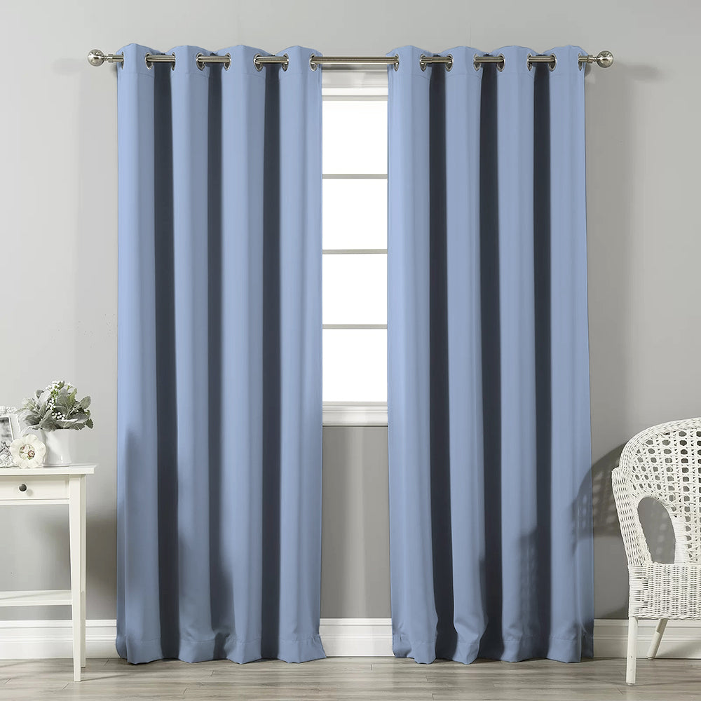 Jacquard Room Darkening Curtains in Lucerne Set Of 2 - (P235)