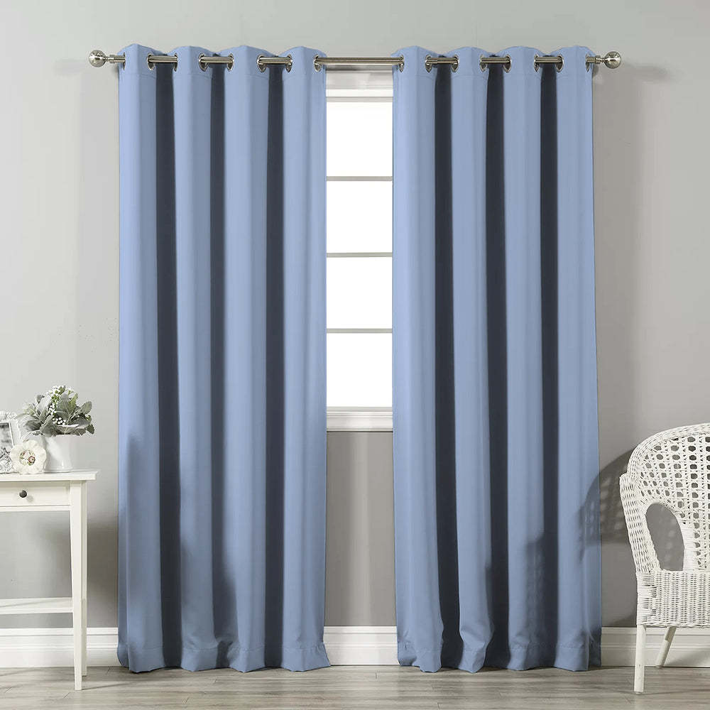 Jacquard Room Darkening Curtains in Lucerne Set Of 2 - (P235)