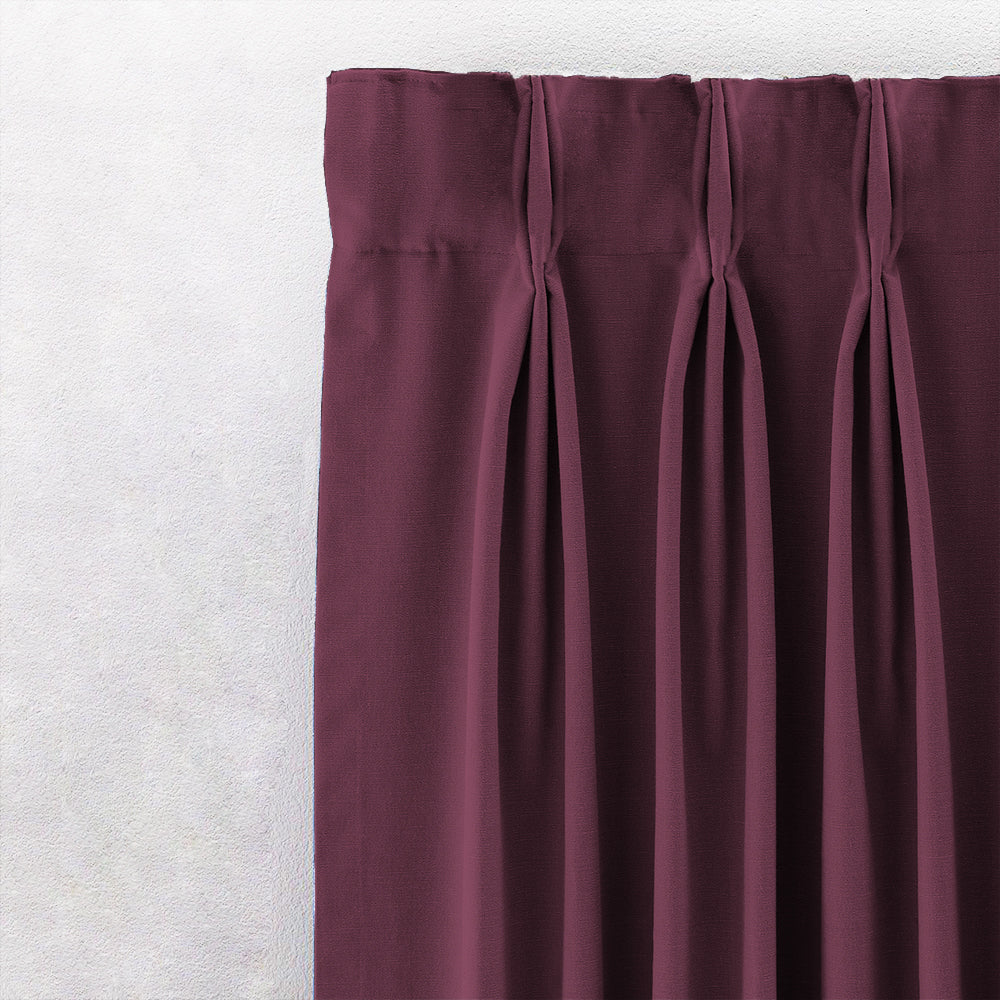 Jacquard Room Darkening Curtains in Wine Red Set Of 2 - (P238)