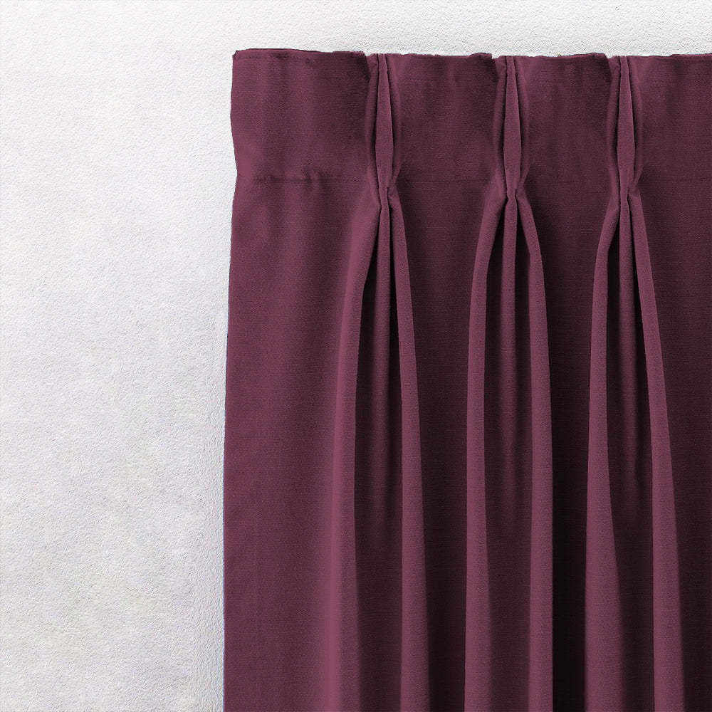 Jacquard Room Darkening Curtains in Wine Red Set Of 2 - (P238)