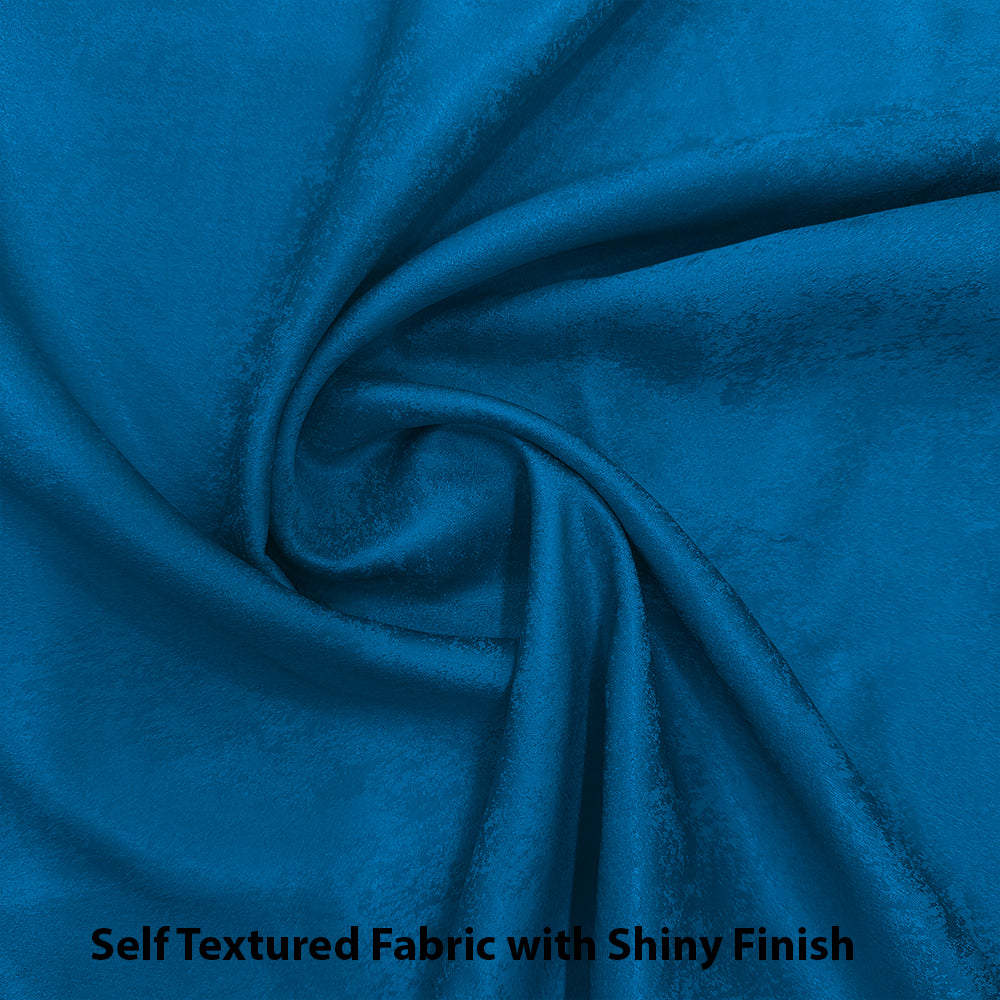 Jacquard Room Darkening Curtains in Starlights Blue Set Of 2 - (P239)