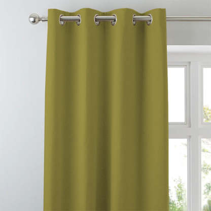Jacquard Room Darkening Curtains in Asparagus Green Set Of 2 - (P24)