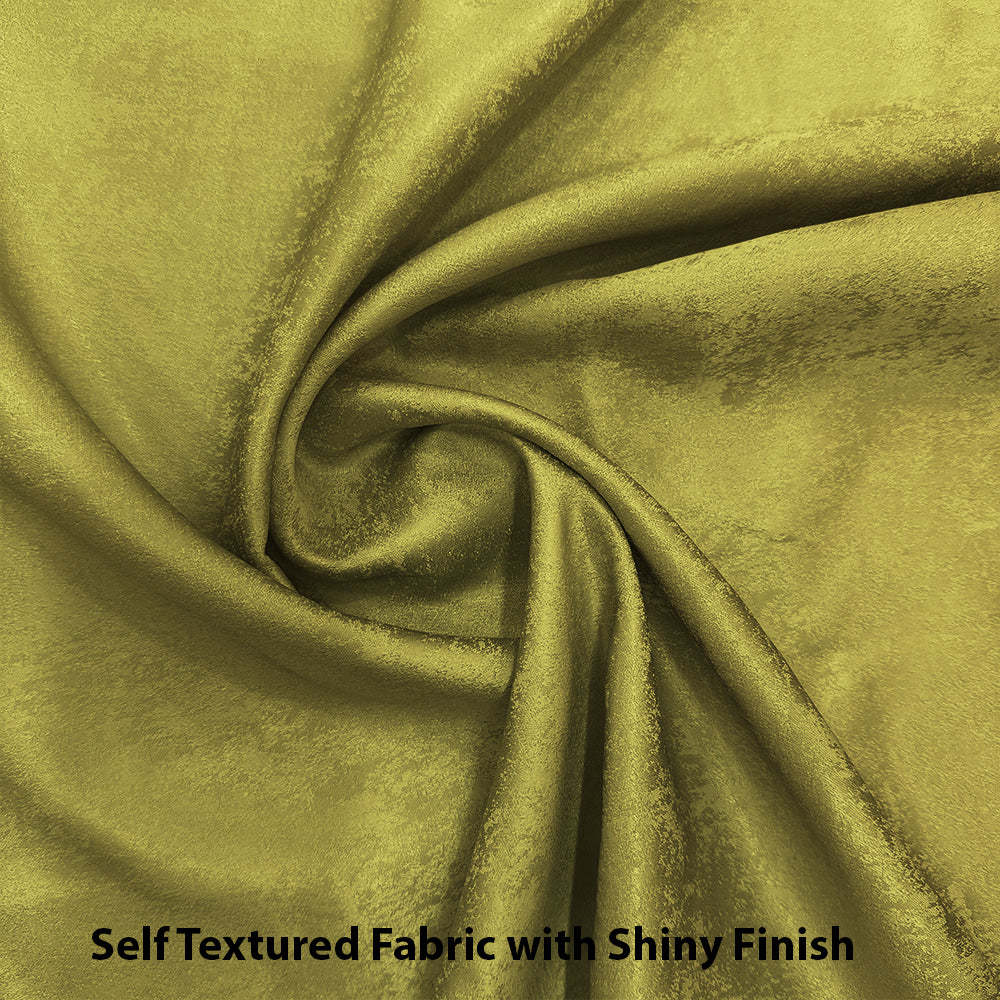 Jacquard Room Darkening Curtains in Asparagus Green Set Of 2 - (P24)