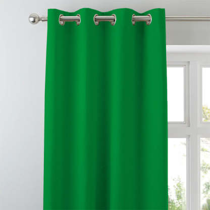 Jacquard Room Darkening Curtains in Slimy Green Set Of 2 - (P243)