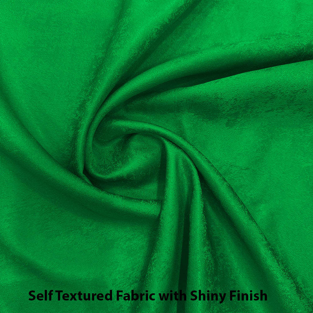 Jacquard Room Darkening Curtains in Slimy Green Set Of 2 - (P243)
