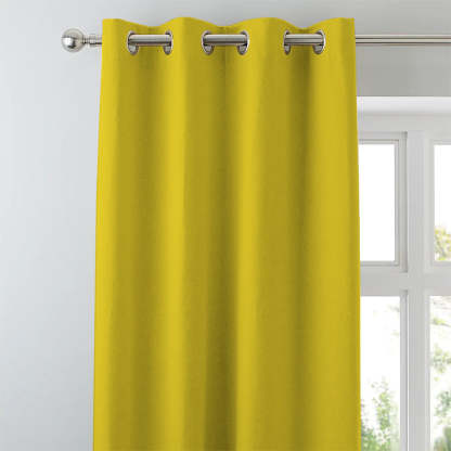 Jacquard Room Darkening Curtains in Maple Yellow Set Of 2 - (P244)