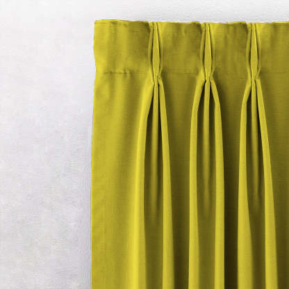 Jacquard Room Darkening Curtains in Maple Yellow Set Of 2 - (P244)