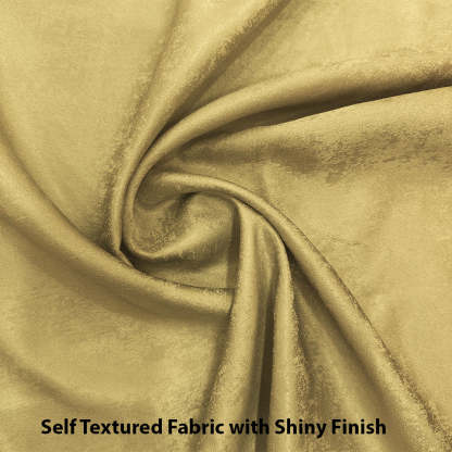 Jacquard Room Darkening Curtains in Warm Yellow Set Of 2 - (P245)