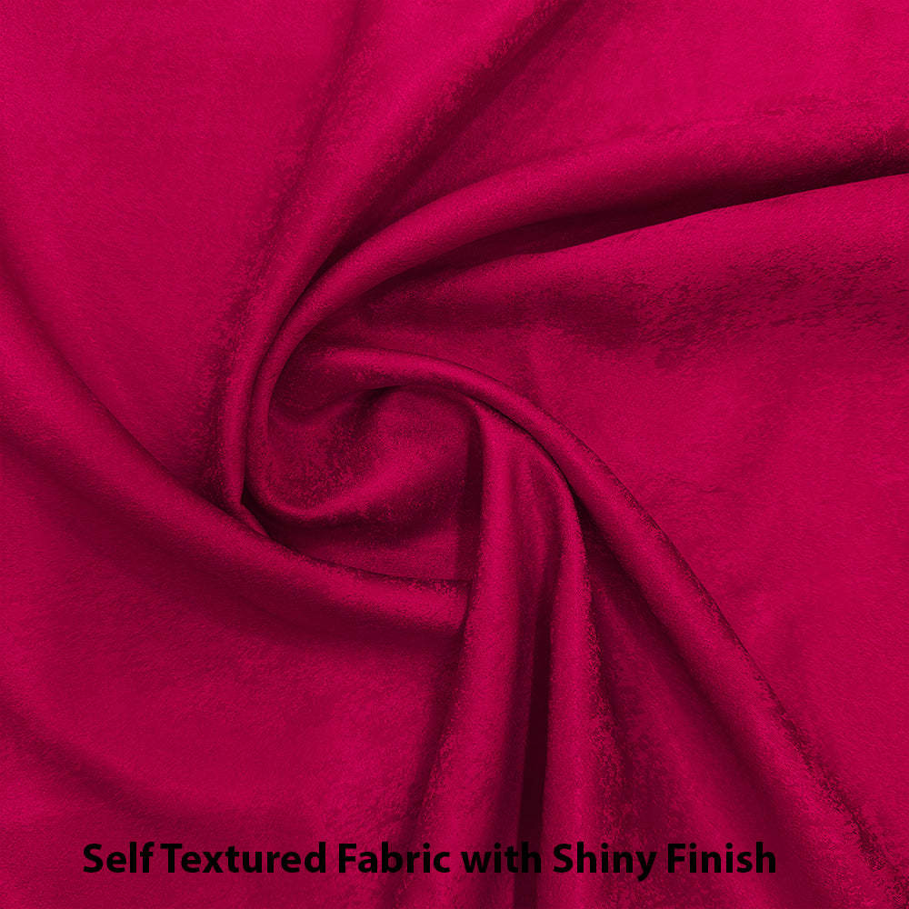 Jacquard Room Darkening Curtains in Cherry Pink Set Of 2 - (P248)