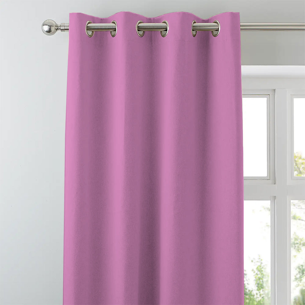 Jacquard Room Darkening Curtains in Light Blush Pink Set Of 2 - (P294)