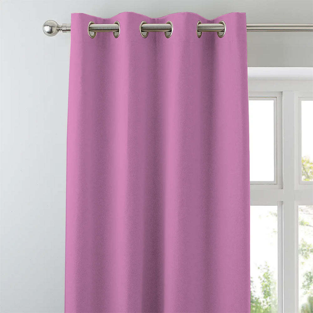 Jacquard Room Darkening Curtains in Light Blush Pink Set Of 2 - (P294)