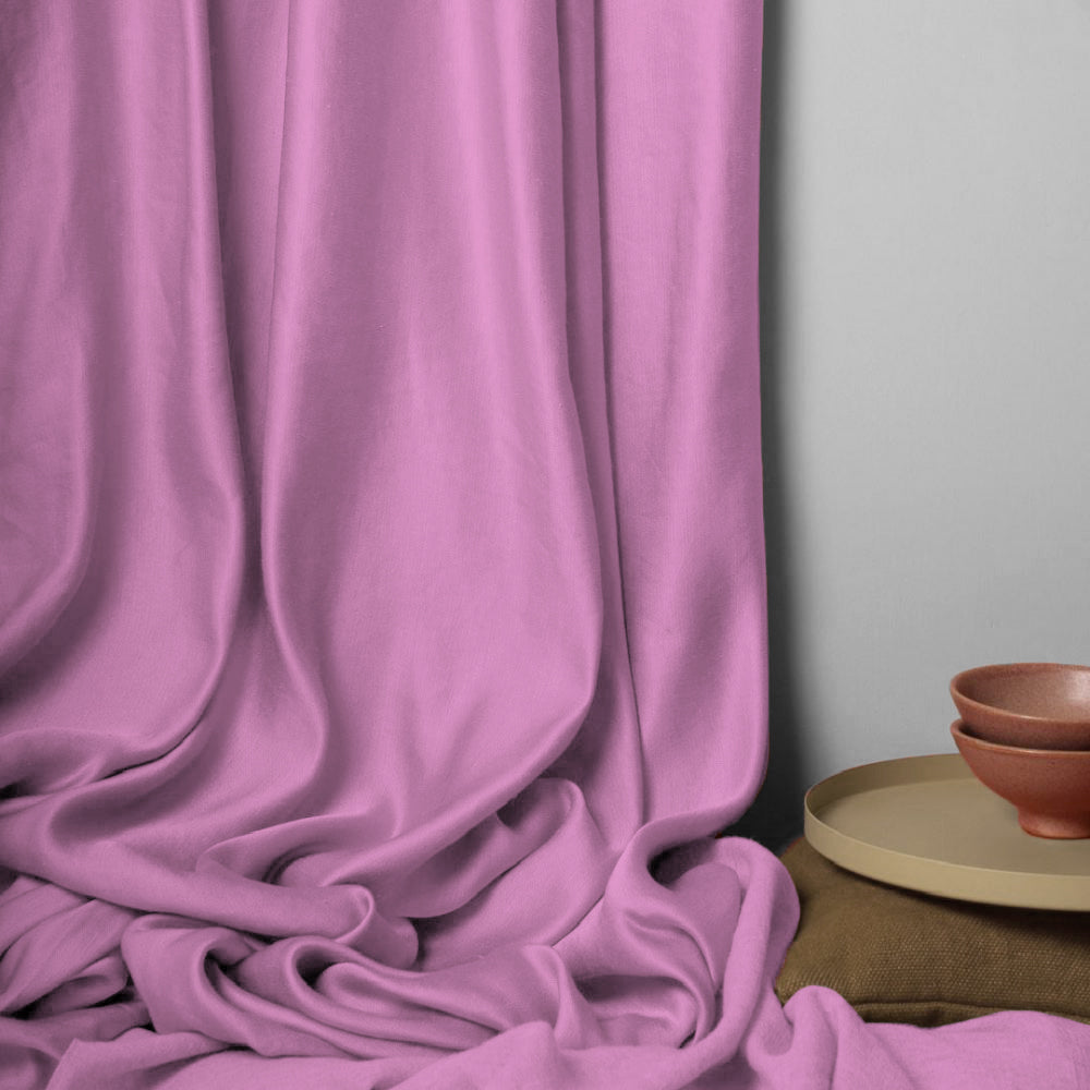 Jacquard Room Darkening Curtains in Light Blush Pink Set Of 2 - (P294)