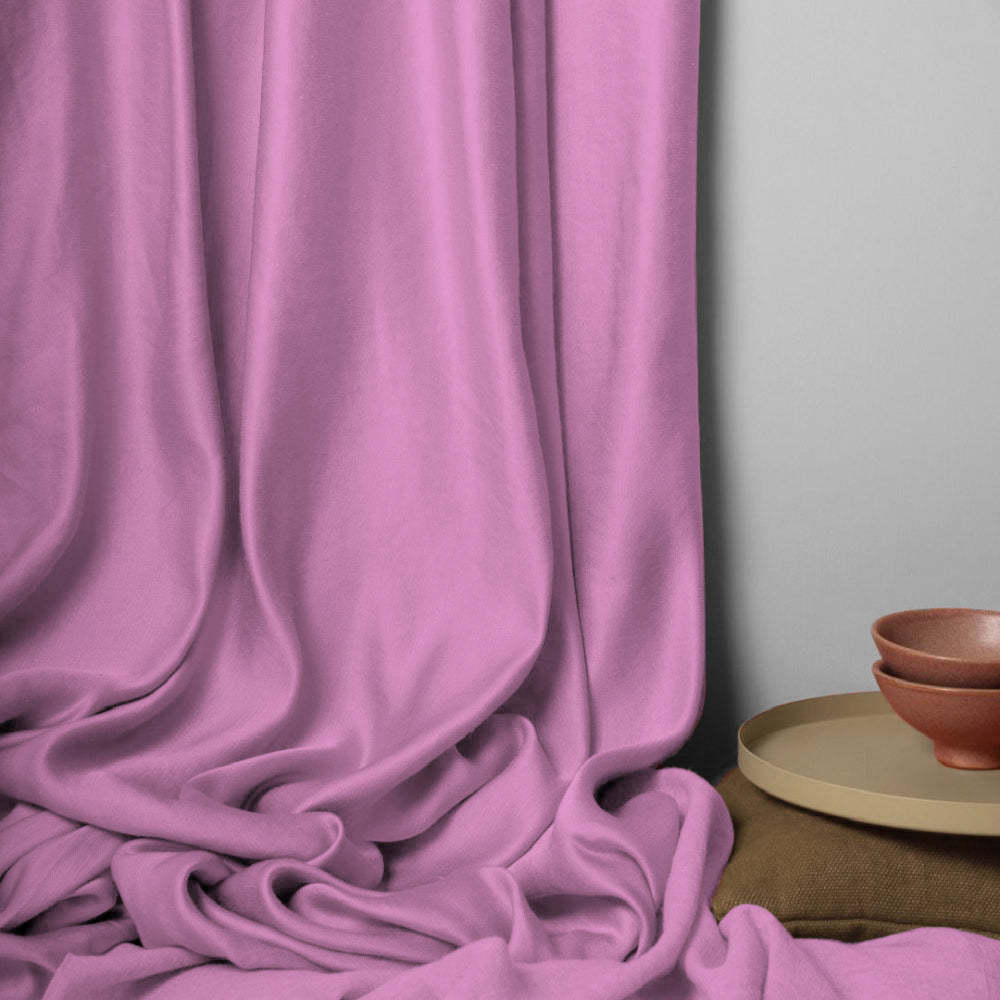 Jacquard Room Darkening Curtains in Light Blush Pink Set Of 2 - (P294)