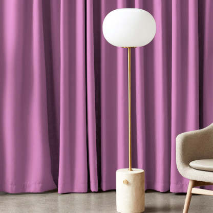 Jacquard Room Darkening Curtains in Light Blush Pink Set Of 2 - (P294)