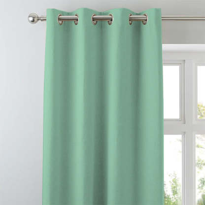 Jacquard Room Darkening Curtains in Minty Mint Set Of 2 - (P256)