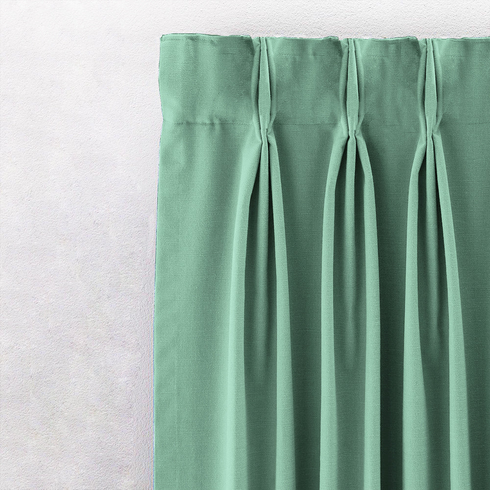 Jacquard Room Darkening Curtains in Minty Mint Set Of 2 - (P256)