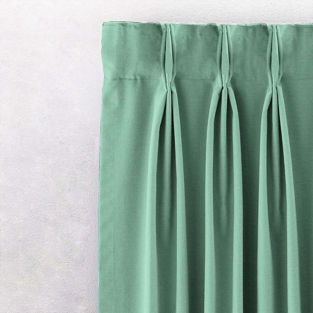 Jacquard Room Darkening Curtains in Minty Mint Set Of 2 - (P256)