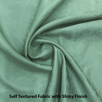 Jacquard Room Darkening Curtains in Minty Mint Set Of 2 - (P256)