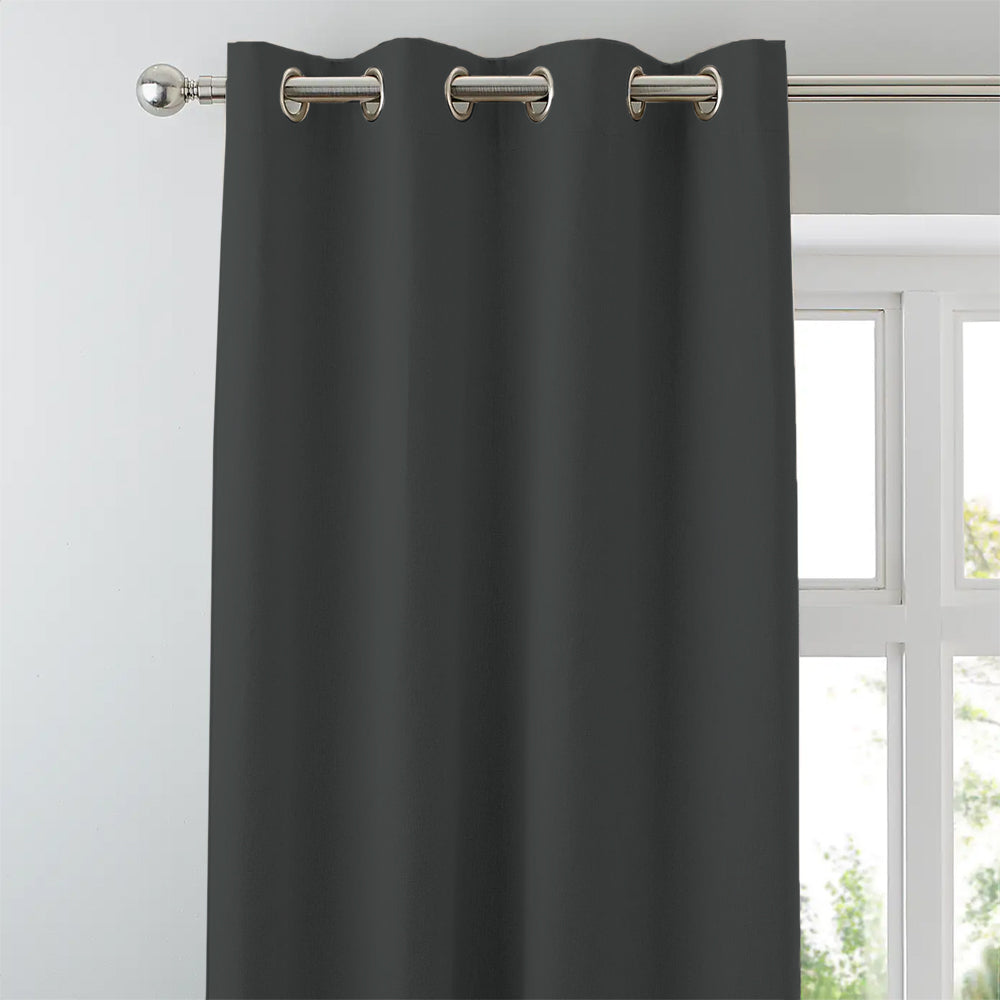 Jacquard Room Darkening Curtains in Taupe Green Set Of 2 - (P259)