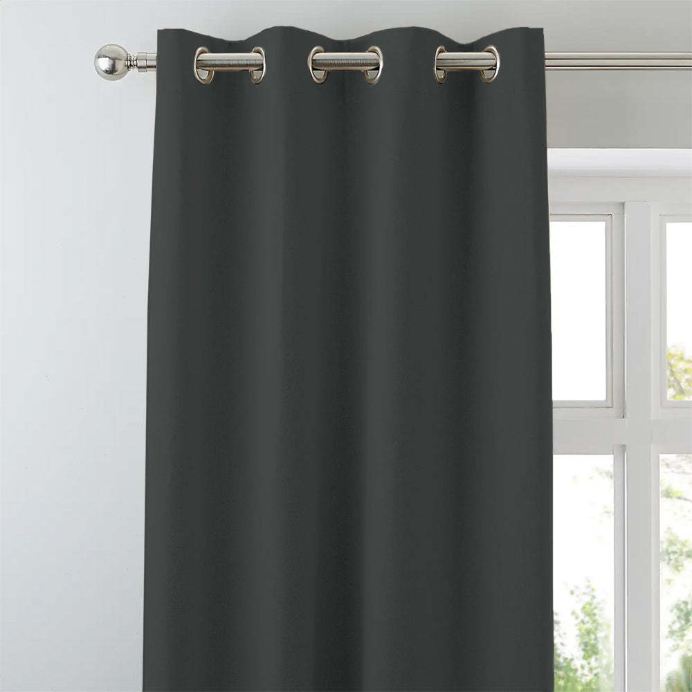 Jacquard Room Darkening Curtains in Taupe Green Set Of 2 - (P259)