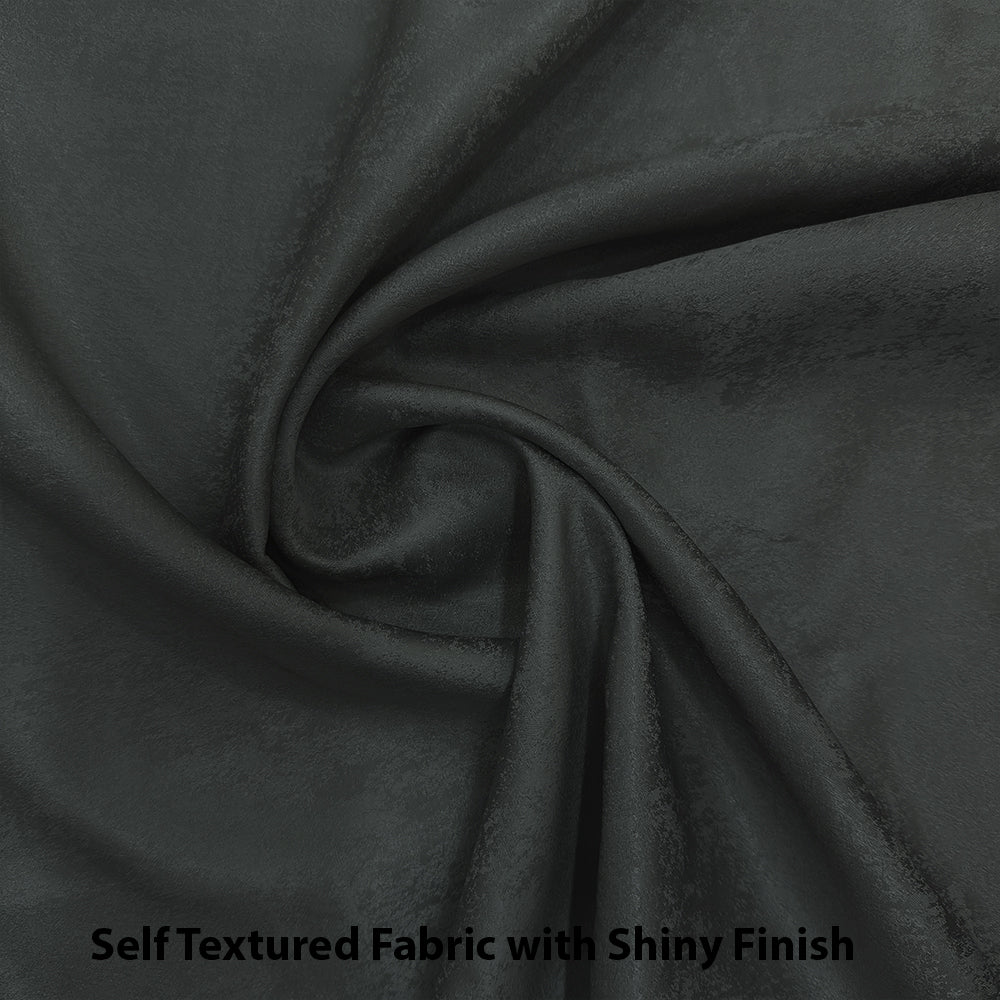 Jacquard Room Darkening Curtains in Taupe Green Set Of 2 - (P259)