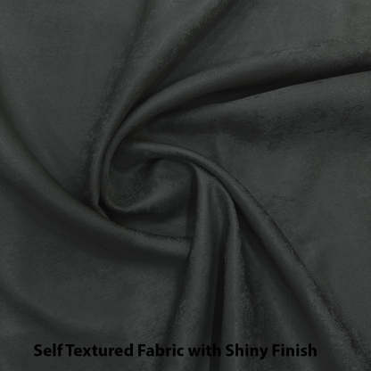 Jacquard Room Darkening Curtains in Taupe Green Set Of 2 - (P259)