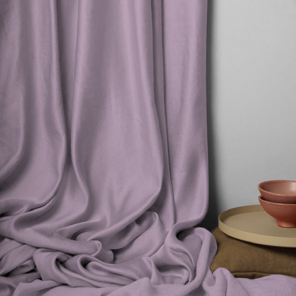Jacquard Room Darkening Curtains in Grey Lilac Set Of 2 - (P262)