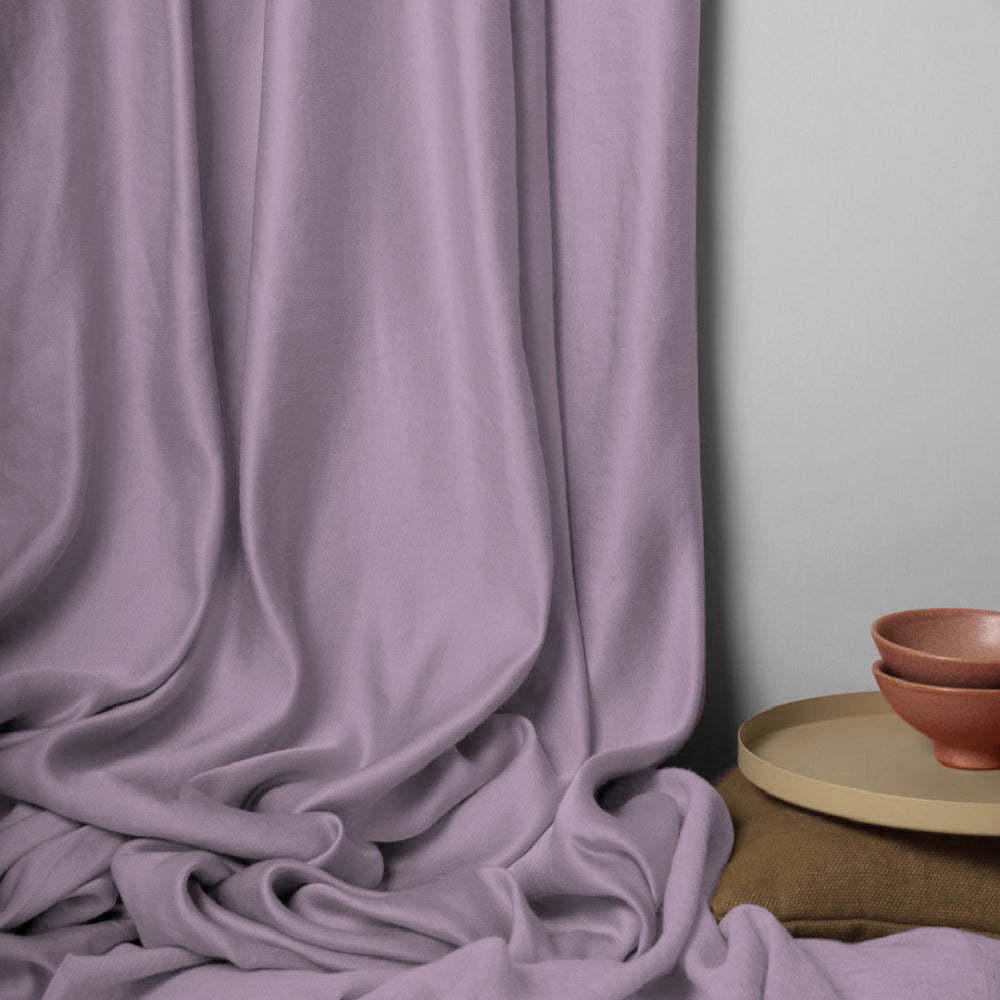 Jacquard Room Darkening Curtains in Grey Lilac Set Of 2 - (P262)